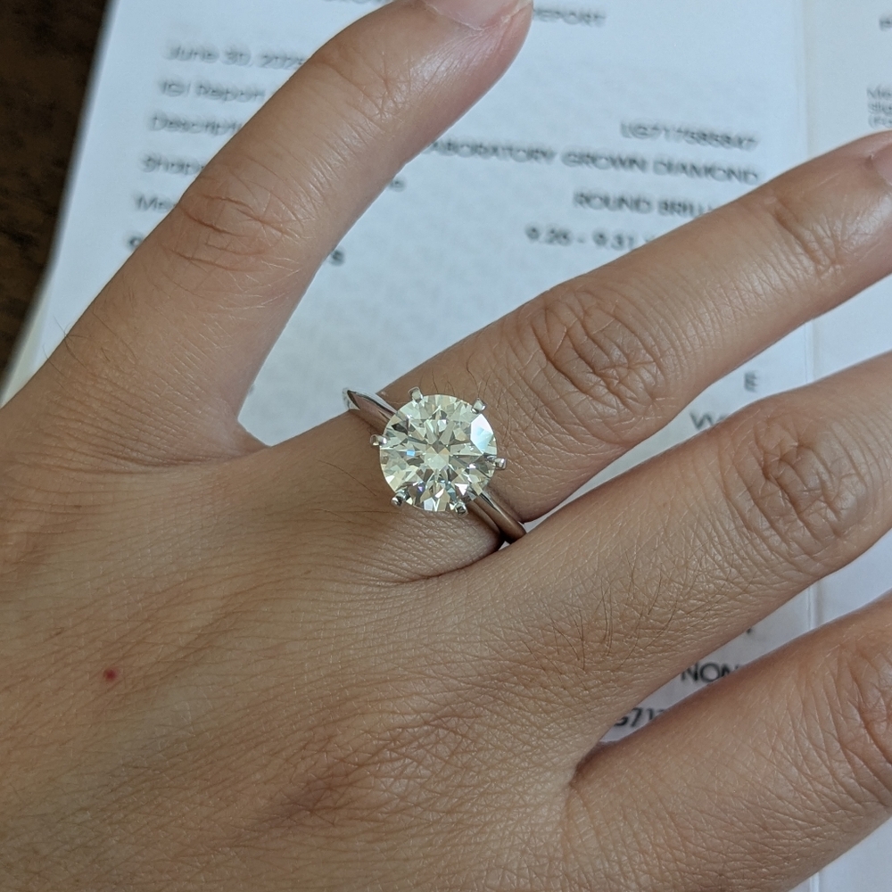 3ct E VVS2 Round Brilliant Lab Diamond